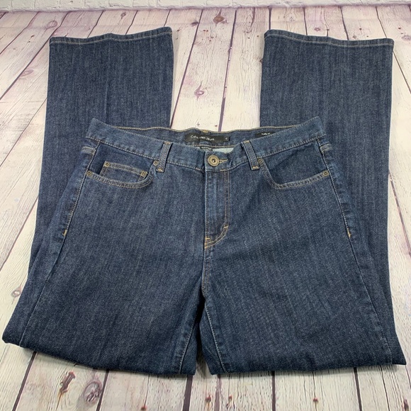 Calvin Klein Flare Fit Dark Wash Jeans Size 12 - Picture 1 of 8